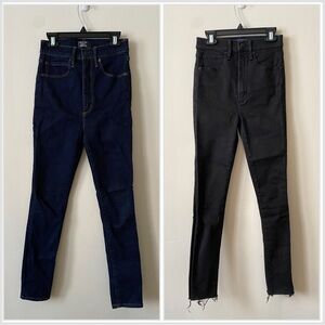 [2 for $25] Abercrombie & Fitch ultra high rise super skinny ankle jeans size 24